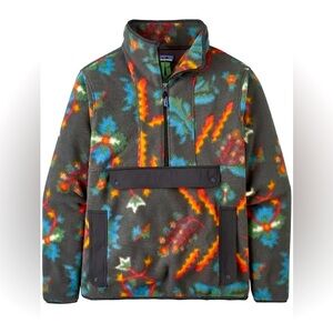 Patagonia Printed Synchilla Anorak Forest Floor Ink Black